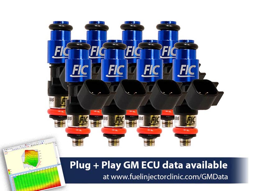 1200cc-D (130 lbs/hr at OE 58 PSI fuel pressure) FIC Fuel  Injector Clinic Injector Set for LS2 engines (High-Z)